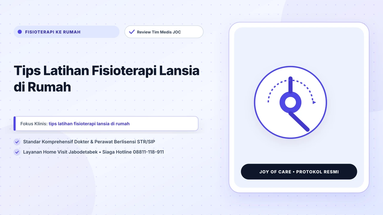 Tips Latihan Fisioterapi Lansia di Rumah