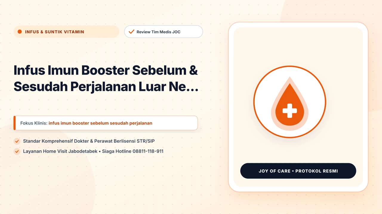 Infus Imun Booster Sebelum & Sesudah Perjalanan Luar Ne...