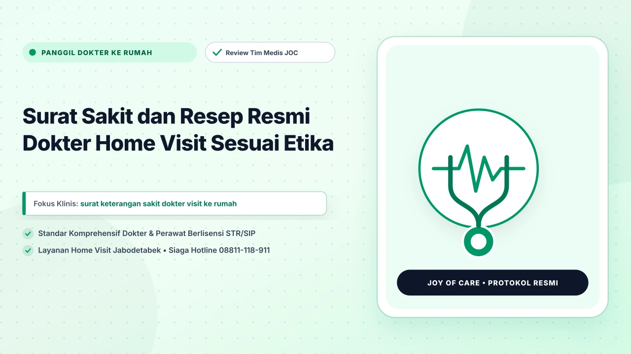 Surat Sakit dan Resep Resmi Dokter Home Visit Sesuai Etika