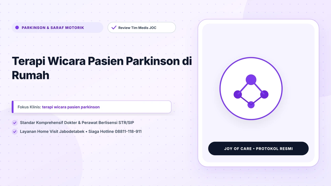 Terapi Wicara Pasien Parkinson di Rumah