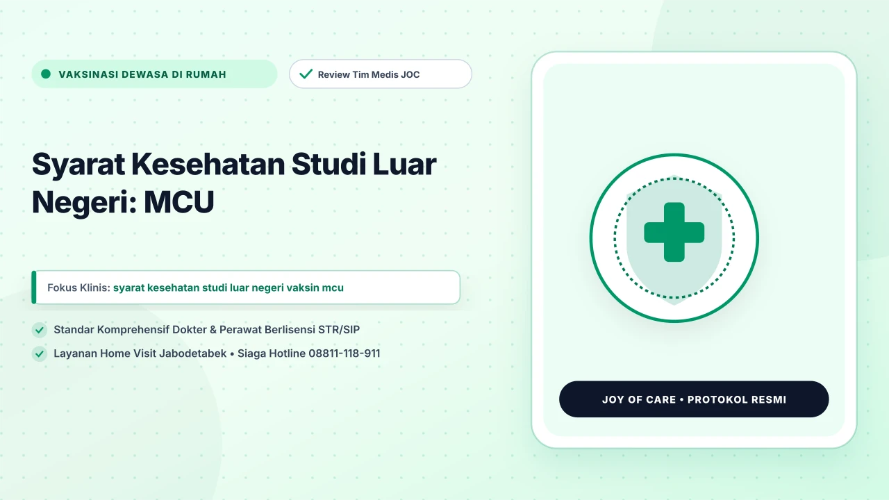 Syarat Kesehatan Studi Luar Negeri: MCU