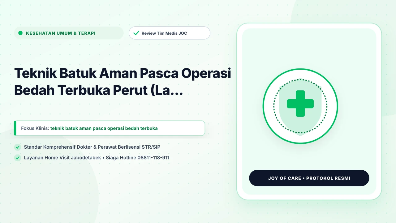 Teknik Batuk Aman Pasca Operasi Bedah Terbuka Perut (La...