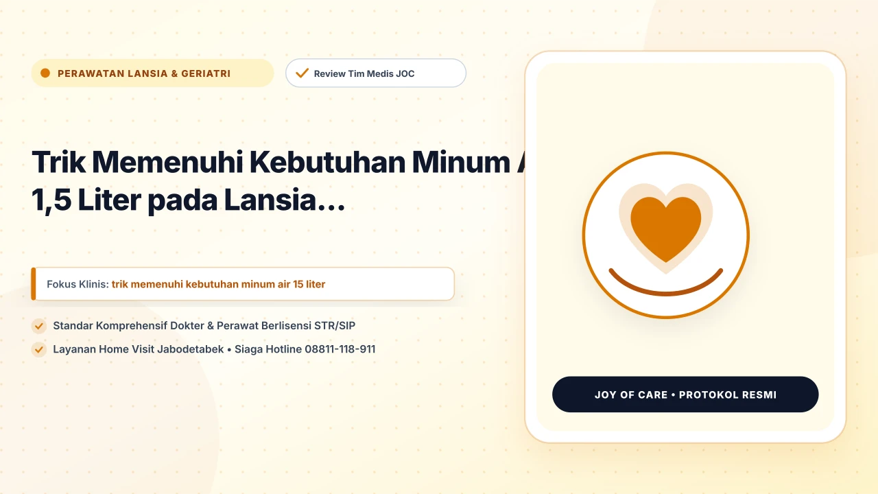 Trik Memenuhi Kebutuhan Minum Air 1,5 Liter pada Lansia...